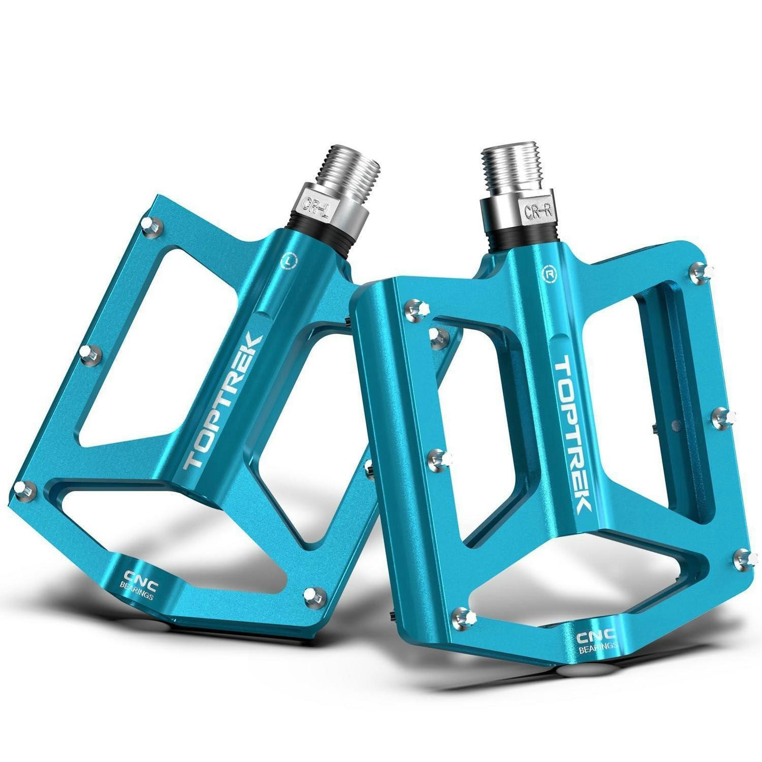 FAHRRADPEDALE Set CNC Aluminium mit 3 Lagern Hellblau - Hellblau, Metall (10.2/1.5/12.5cm)