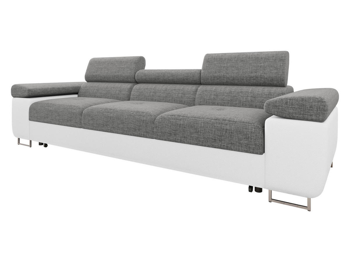 SCHLAFSOFA Torezio 3 Bis - Weiß/Grau, Holz/Textil (263/90/102cm) - MIRJAN24