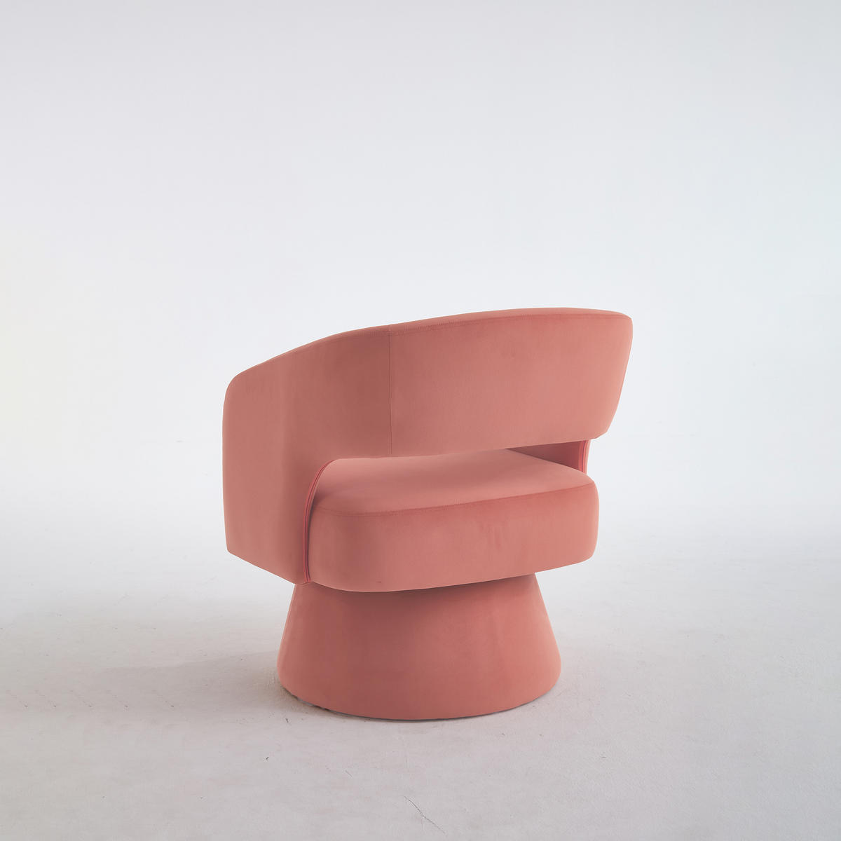 SESSEL 360° drehbar mit Samtbezug, DE-42342, Rosa - Pink, Holzwerkstoff (66/75/68cm) - ComfortXL