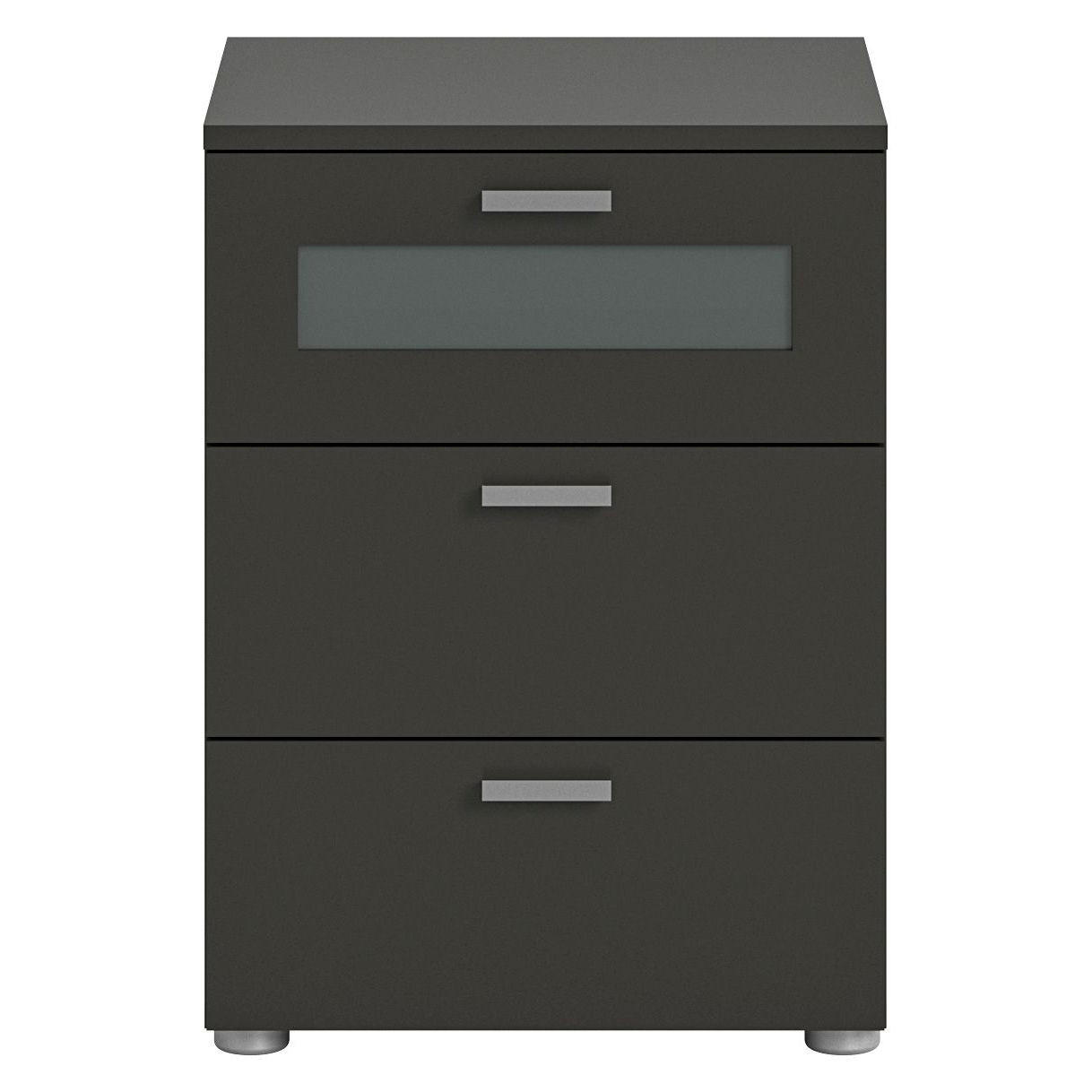 NACHTTISCH Xeno 40/45/60 cm - Grau, Holzwerkstoff (45/60/40cm) - Xonox