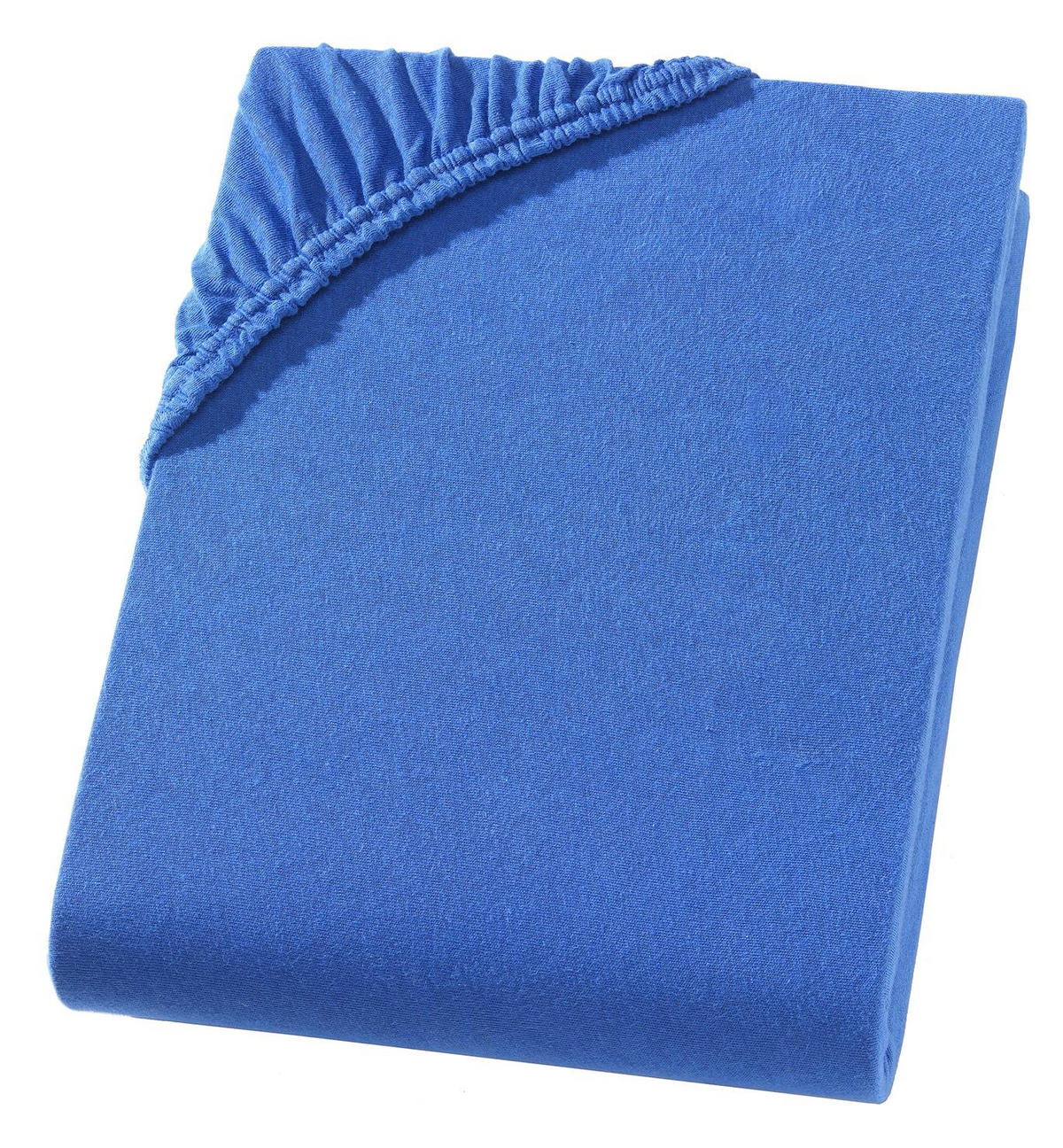 JERSEY-SPANNBETTLAKEN 130x200 cm aus 100% Baumwolle, Bettlaken Royal Blau Uni - Blau, Textil (130/200cm) - Carpe Sonno