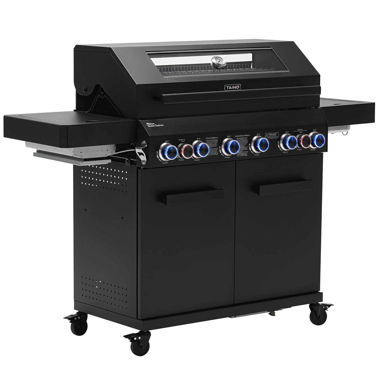 GASGRILL Platinum Yamara Dark 6+2 - Schwarz, Metall (159/117/55cm) - TAINO