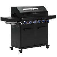 GASGRILL Platinum Yamara Dark 6+2 - Schwarz, Metall (159/117/55cm) - TAINO