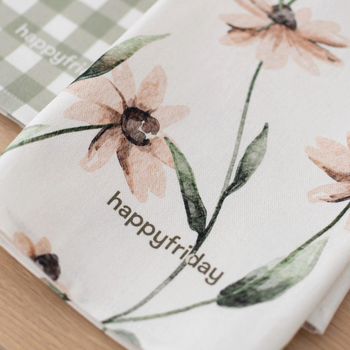 GESCHIRRTUCH (2 tlg) tinny bloom 70x50 cm mehrfarbig - Multicolor, Textil (70/50cm) - Happy Friday