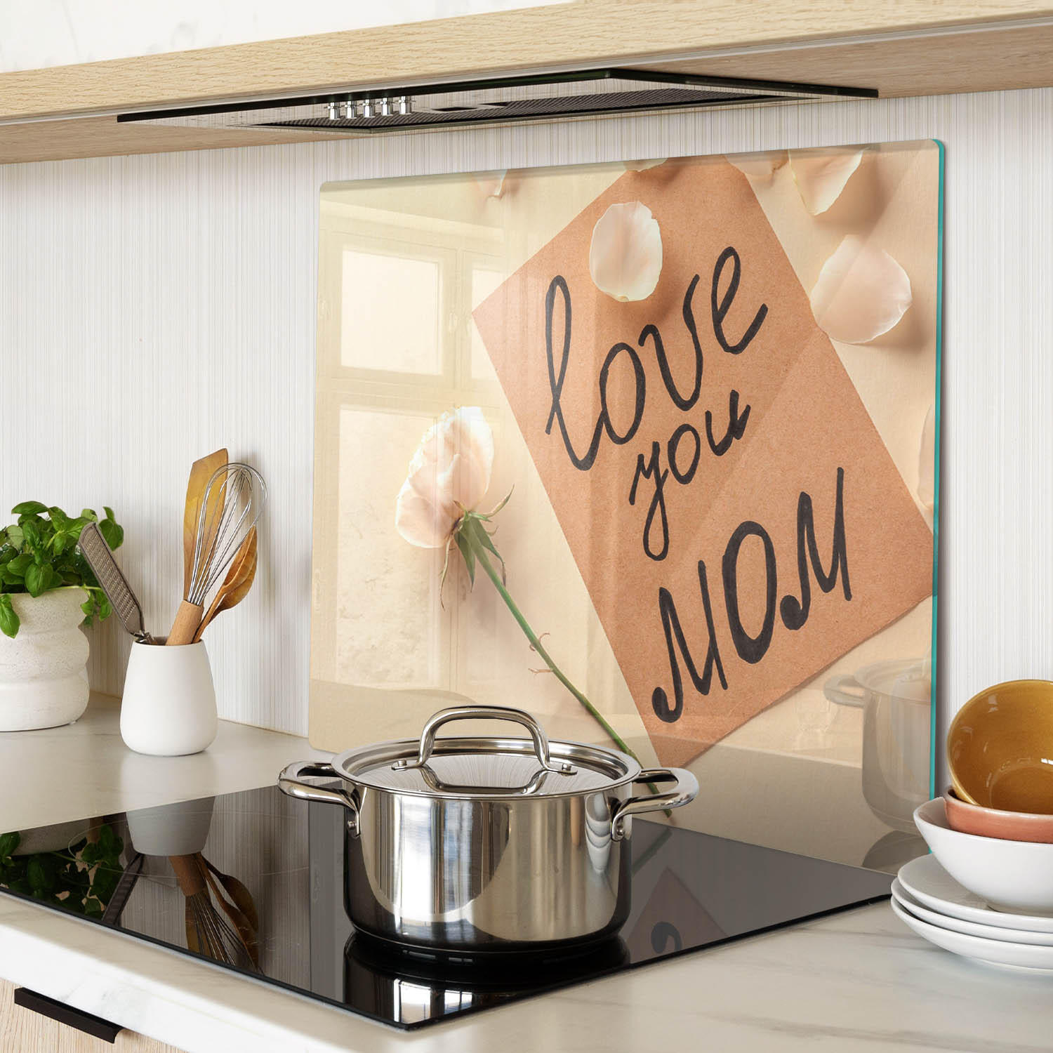 GLASPLATTE 60x52 cm Muttertag - Beige, Glas (60/0.4/52cm) - TULUP