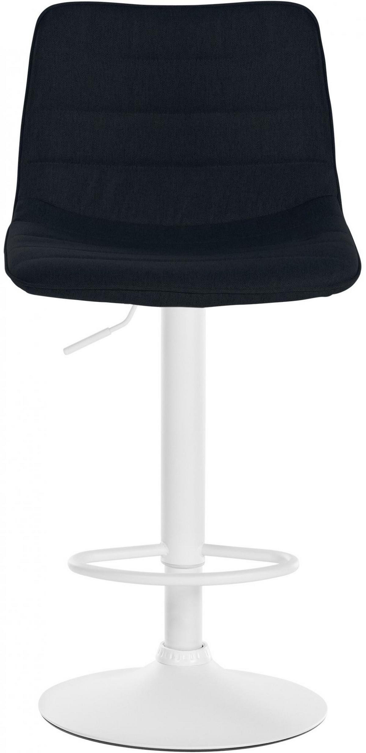 BARHOCKER 2er Set Stoff schwarz - Schwarz, Textil/Metall (45/89/46cm) - CLP