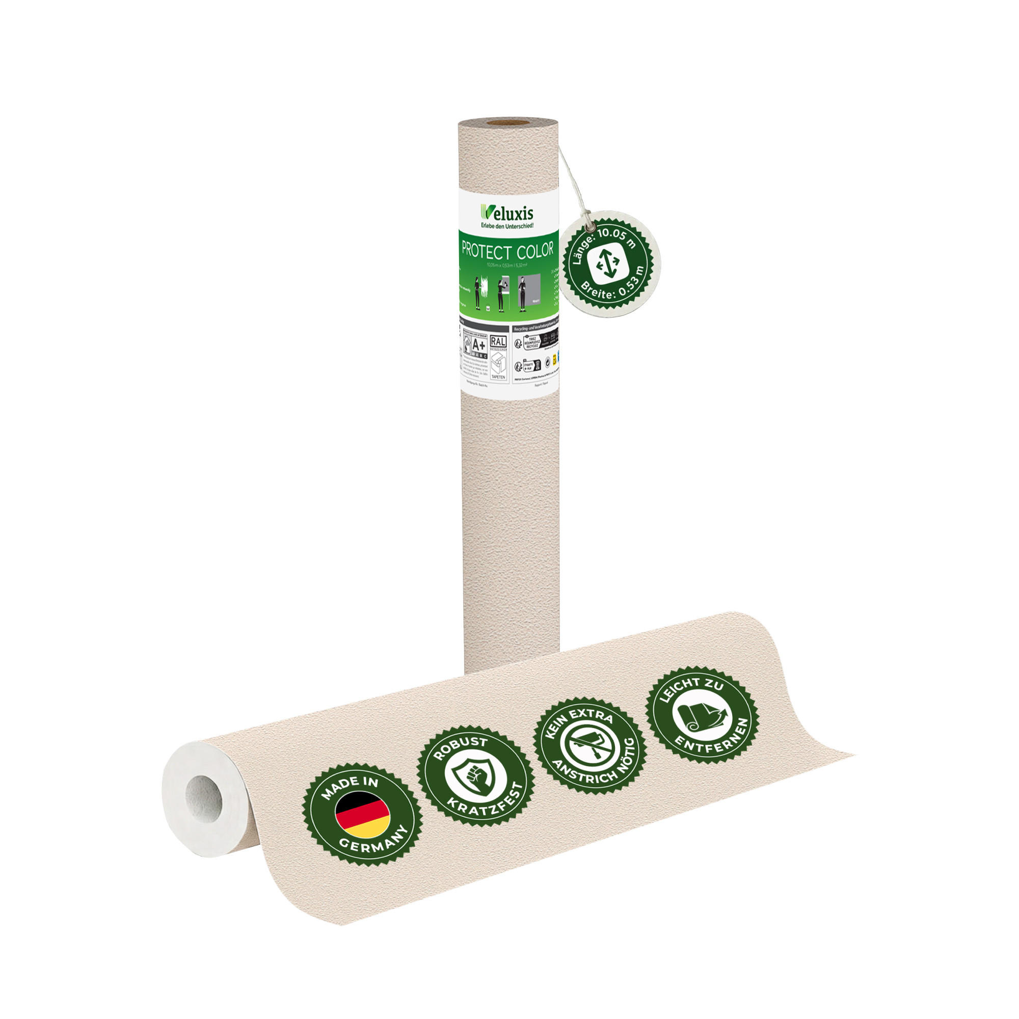 PROTECT Tapete Creme 1x10,05x0,53m - Creme, Papier (0.53/0.1cm)
