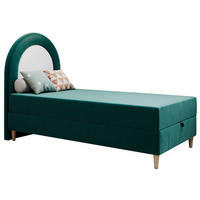 BOXBETT NEST 90/180 Dunkelgrün Velvet - H3 - Dunkelgrün, Holz/Textil (90/180cm) - MKS