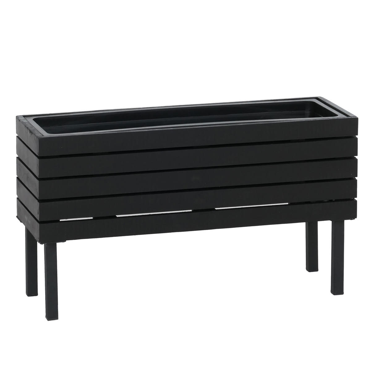 PFLANZKASTEN Schwarz - Schwarz, Holz (62/36/22cm) - MCW