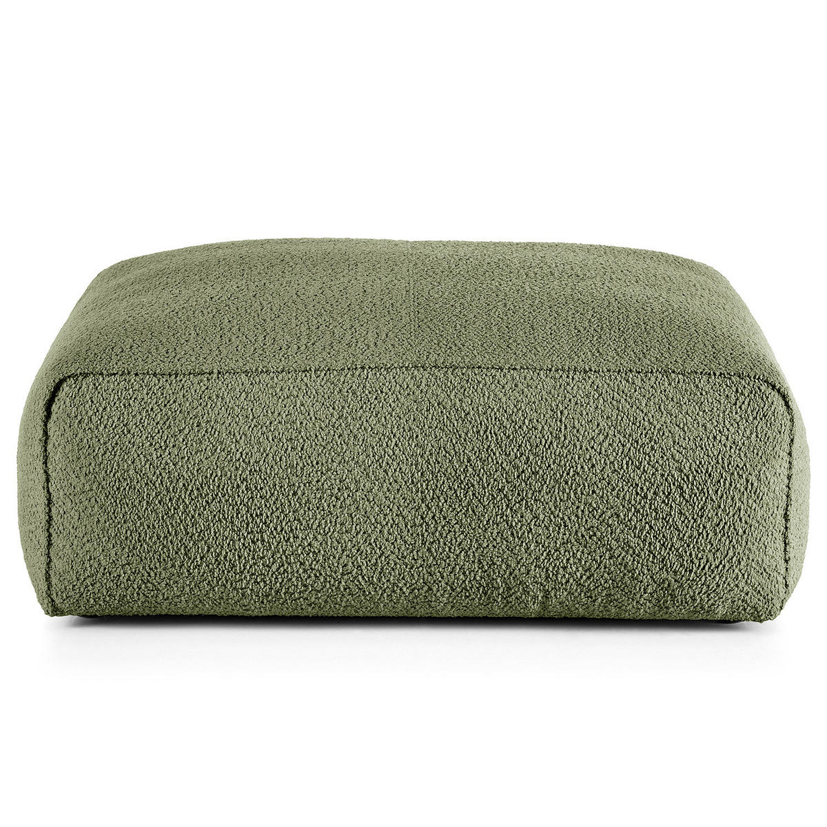 POLSTERHOCKER - Schwarz/Grün, Kunststoff/Textil (81/38/100cm) - home24