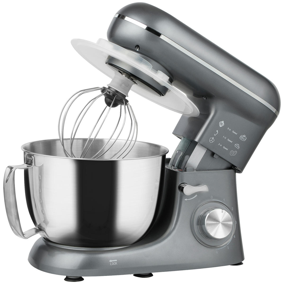KÜCHENMASCHINE DE-17491 Silber - Silberfarben, Metall (22/29/35cm) - ComfortXL