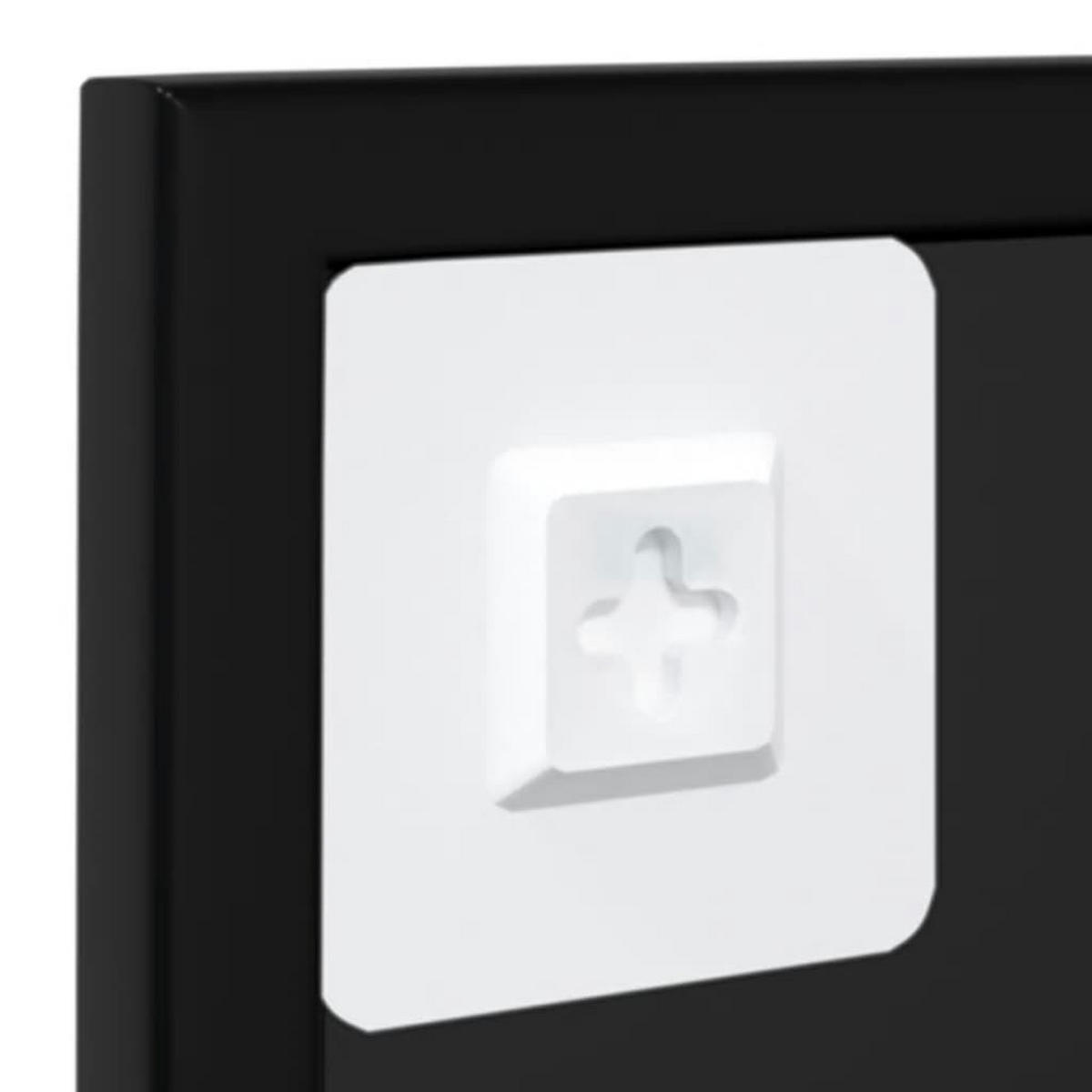 WANDSPIEGEL Schwarz 100/60 Cm Metall - Schwarz, Metall (60/1.6/100cm) - vidaXL