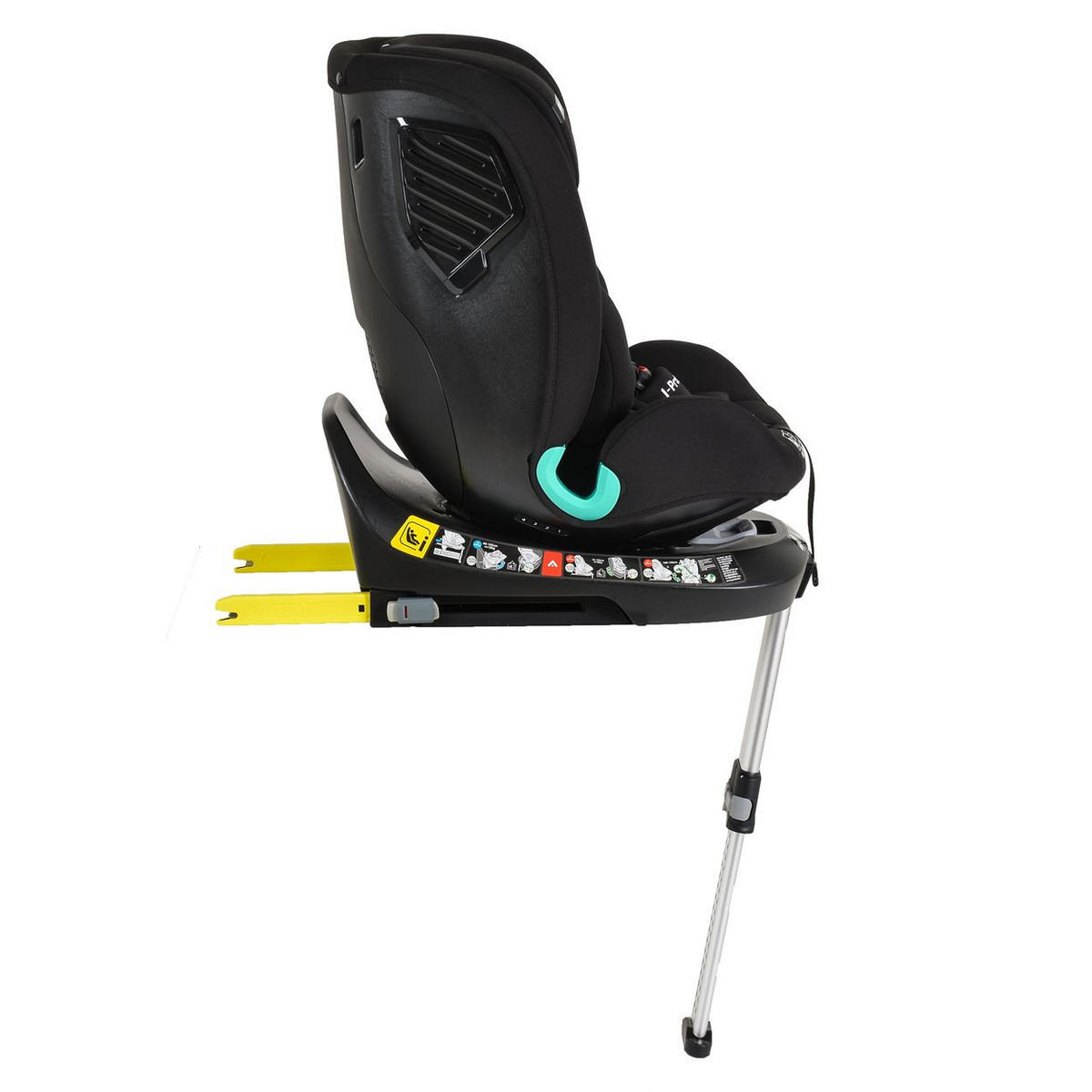 KINDERSITZ i-Protect i-Size schwarz (40-150cm) Gruppe 0+/1/2/3 Stützfuß Isofix - Schwarz, Kunststoff (45/60/53cm) - Cangaroo