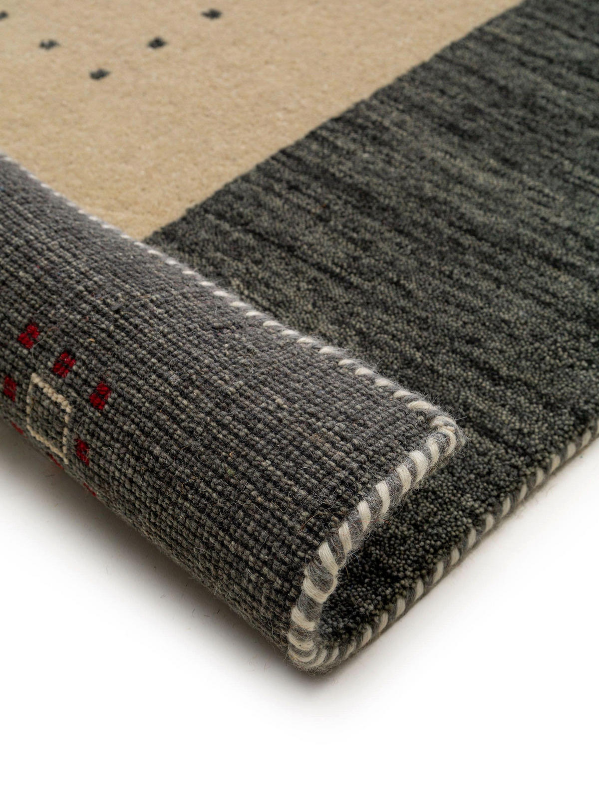 WOLLTEPPICH Jamal Beige/Grau 200x300 cm - Beige, Textil (200/300cm) - benuta Nest