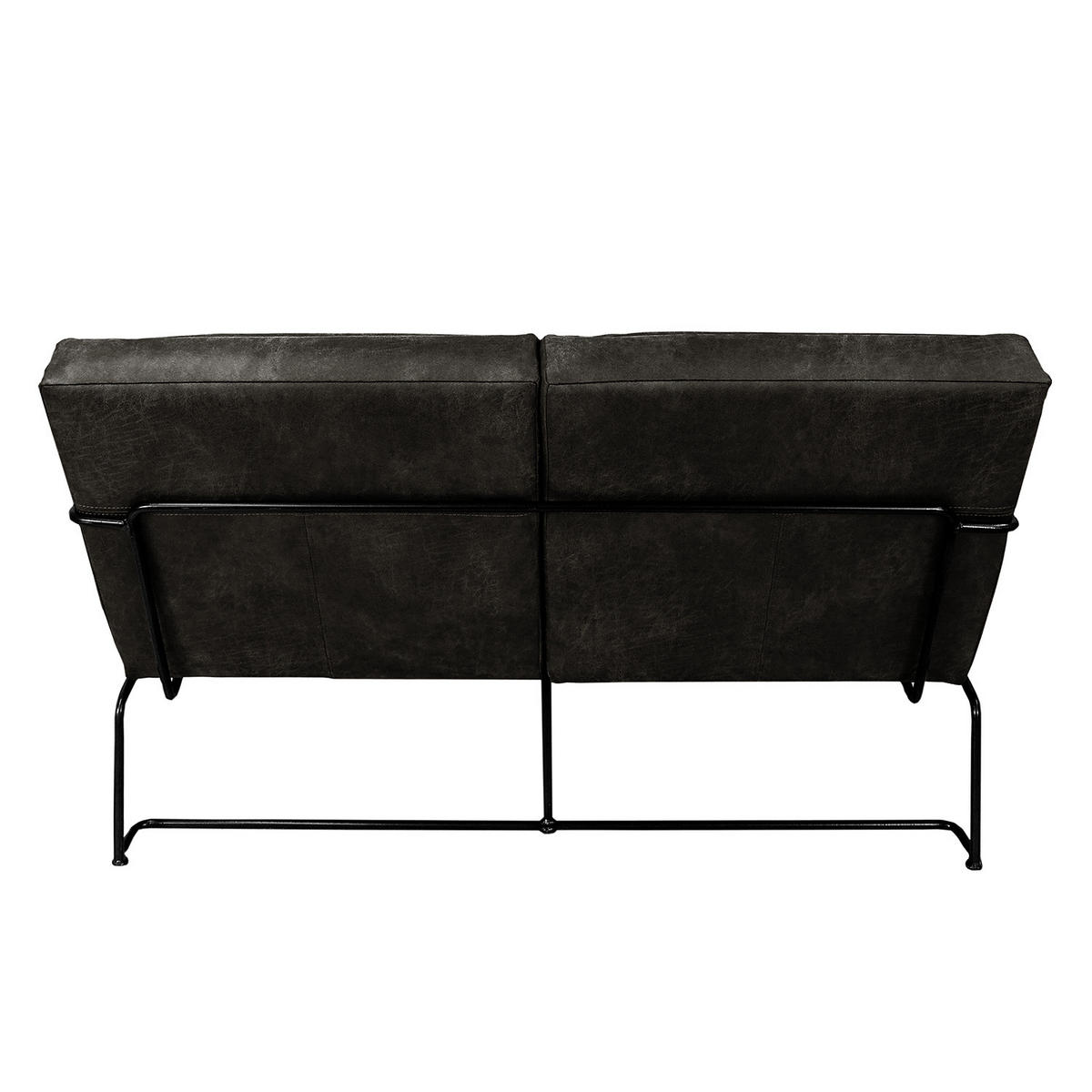 POLSTERGARNITUR (3-2-1) - Antiklederlook - Grau, Textil (1/1/1cm) - home24