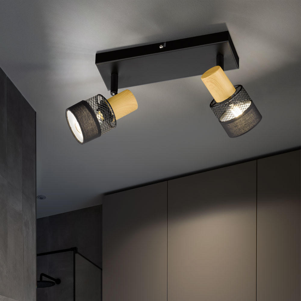 LED DECKENLEUCHTE Metall Schwarz - Schwarz, Metall (38.5/6/17cm) - Wofi
