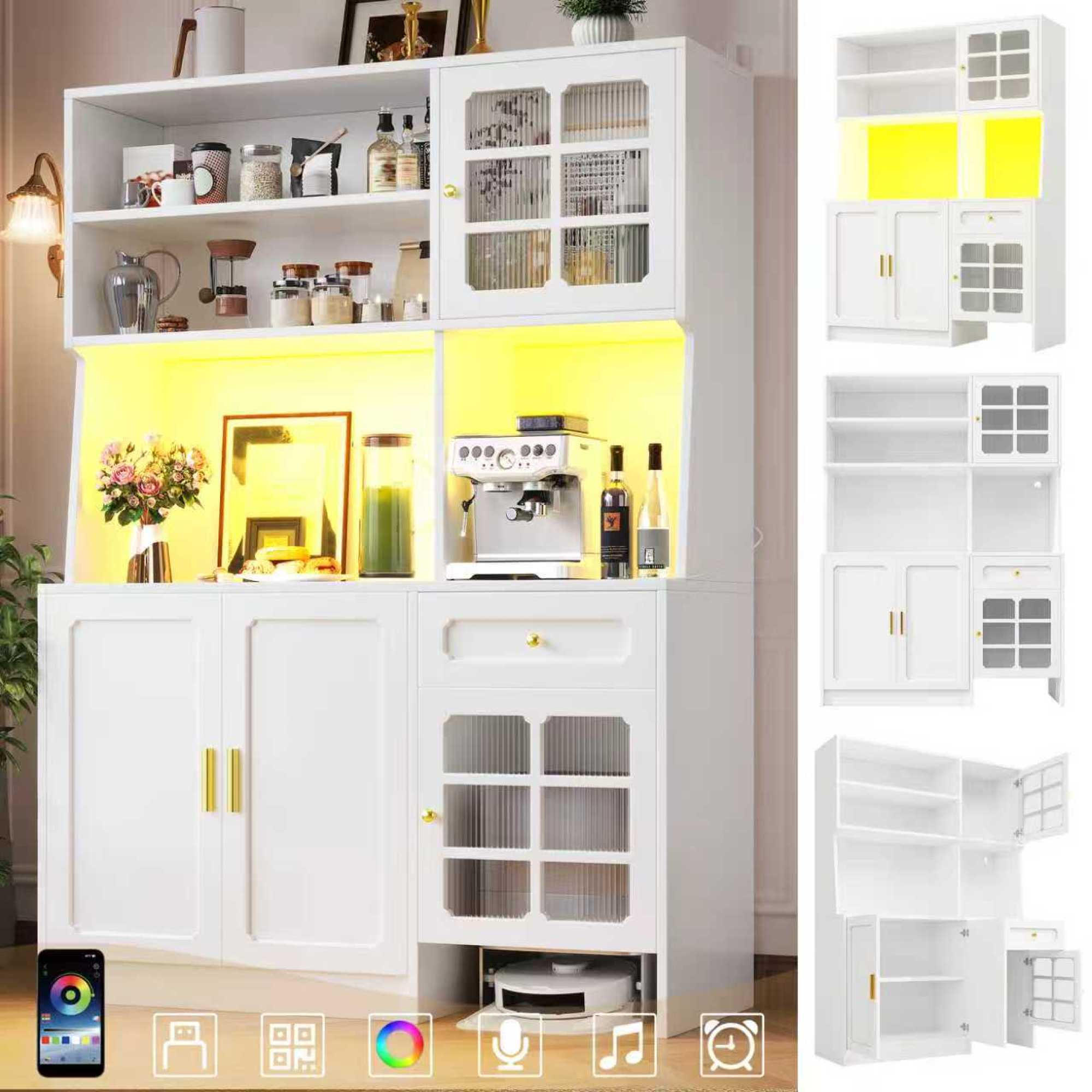 Fohere Küchenschrank Weiß 130x180x45 cm