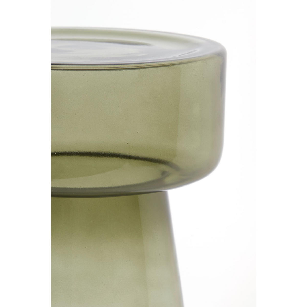 BEISTELLTISCH Dakwa Grün Ø30/50 cm - Dunkelgrün, Glas (30/30/50cm) - Light & Living