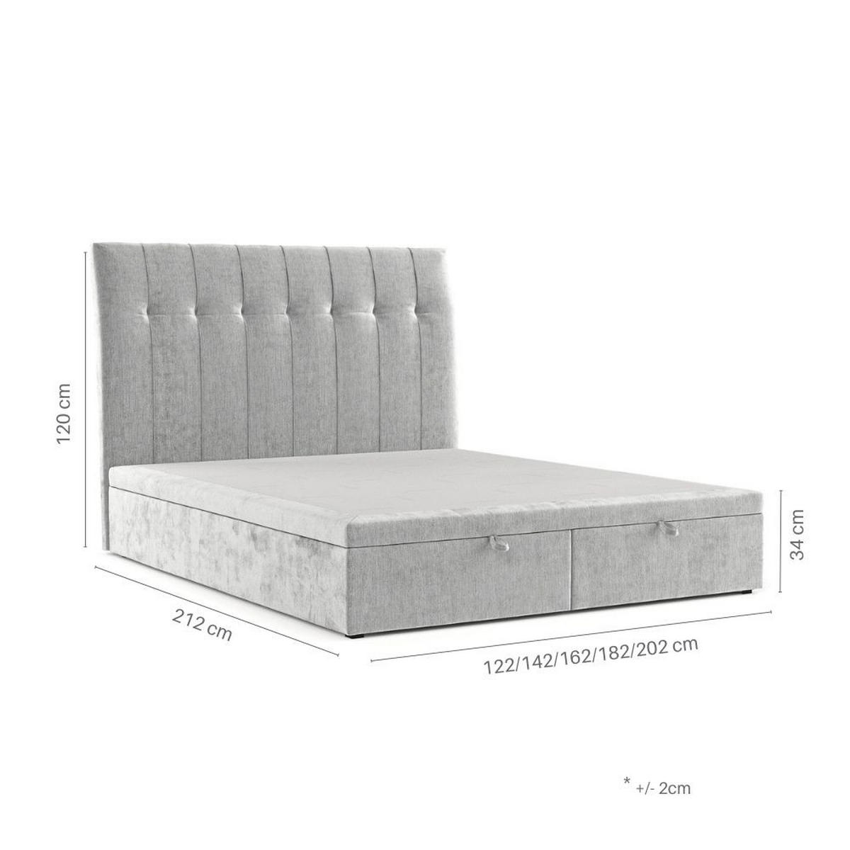 POLSTERBETT Kelsea mit Stauraum 200/200 cm Marineblau im Alta Stoff - Schwarz/Dunkelblau, Holz/Holzwerkstoff (200/200cm) - AltaBeds