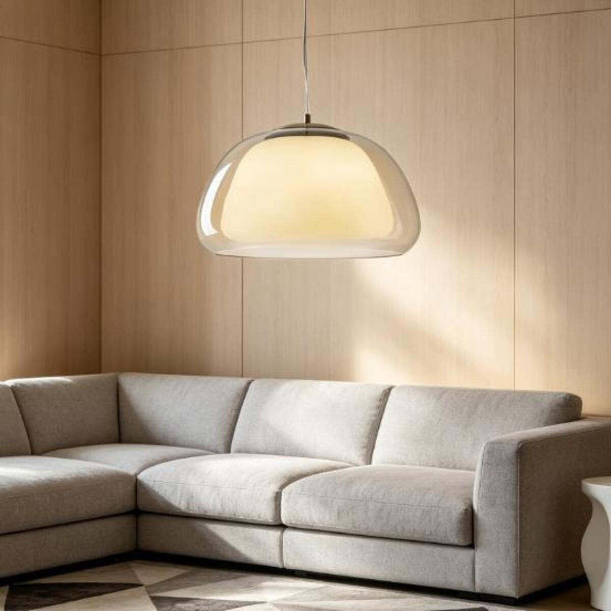 LED-HÄNGELEUCHTE Cognac 12W 25/25/14-150 cm - Cognac, Glas (25/25/14cm) - Authentics