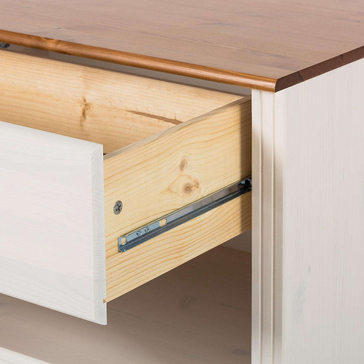 WOHWAND - Kiefer massiv - Typ A - Weiß, Holz (288/223/45cm) - home24