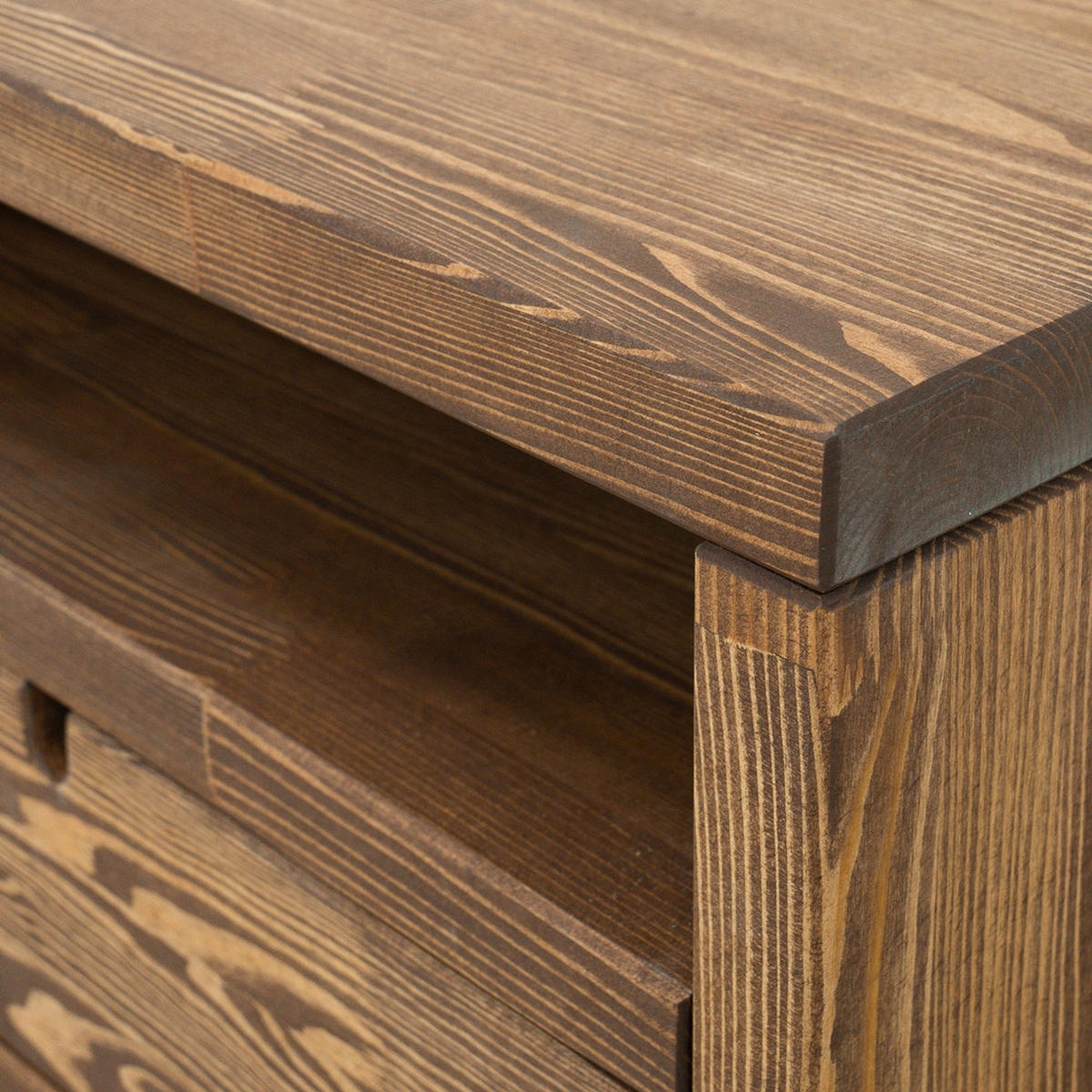 TV-SCHRANK aus Massivholz MARIKA 1 - Dunkelbraun, Holz (180/40/40cm) - Seart
