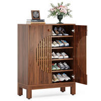 SCHUHSCHRANK 5 Ebenen mit Stauraum 100 cm - Braun, Holz (73/100/35cm) - Kaket