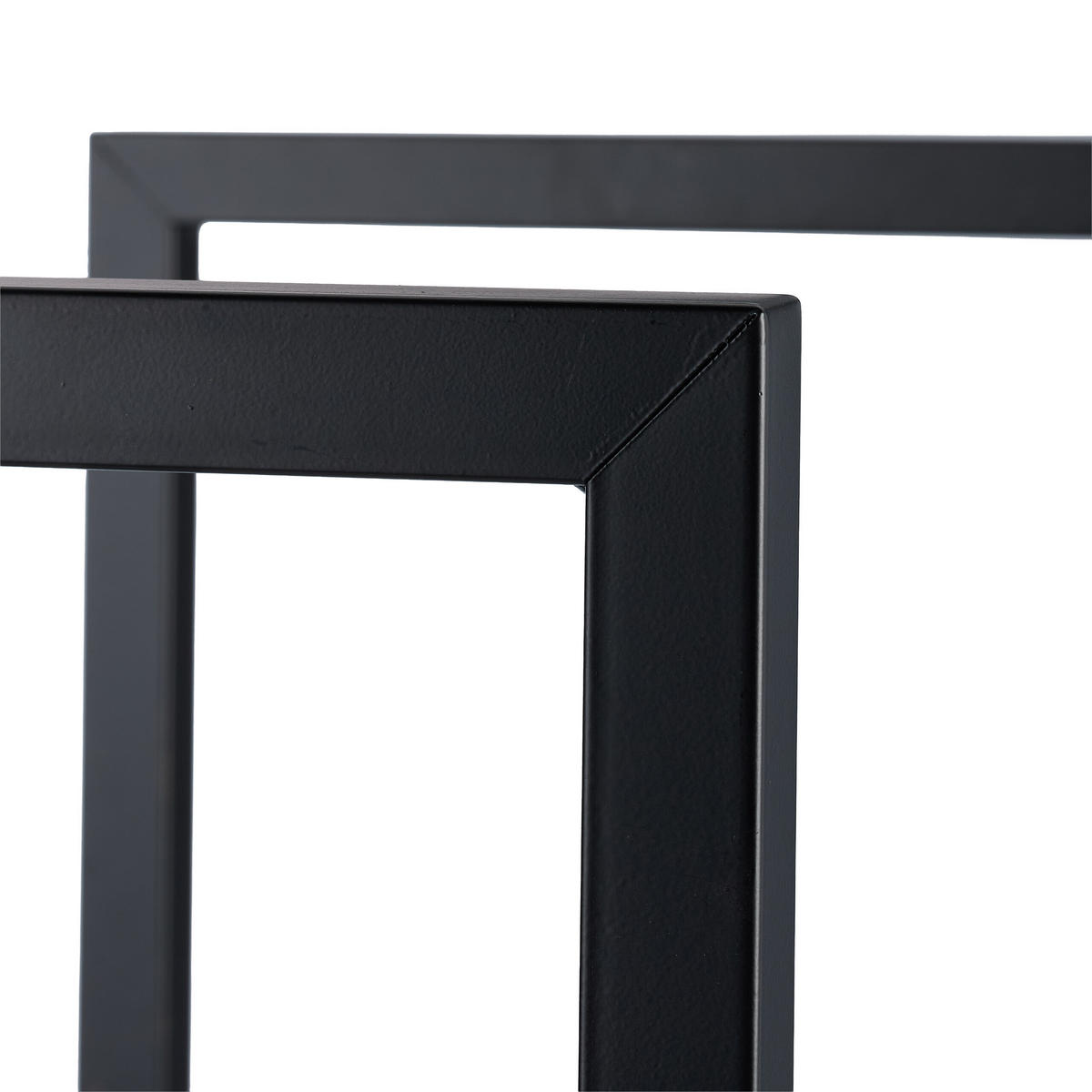 KAMINHOLZREGAL - Schwarz, Metall (60/62/49cm) - Relaxdays