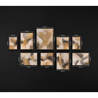 GEMÄLDE Blitz der Inspiration Schattenfugenrahmen Grau 9-teilig - Grau, Holz (160/90cm) - YS-art gallery