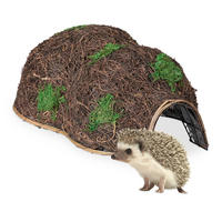 IGELHAUS - Dunkelbraun, Textil/Metall (32/21/48cm) - Relaxdays