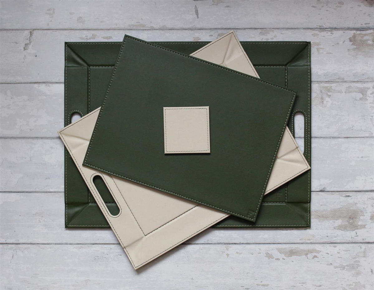 WENDETABLETT, Olive/Elfenbein, klein - Grün, Textil (35/0.8/45cm) - Freeform