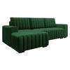 ECKSOFA Hugo, Seite: Links - Dunkelbraun/Grün, Holz/Textil (240/140cm)