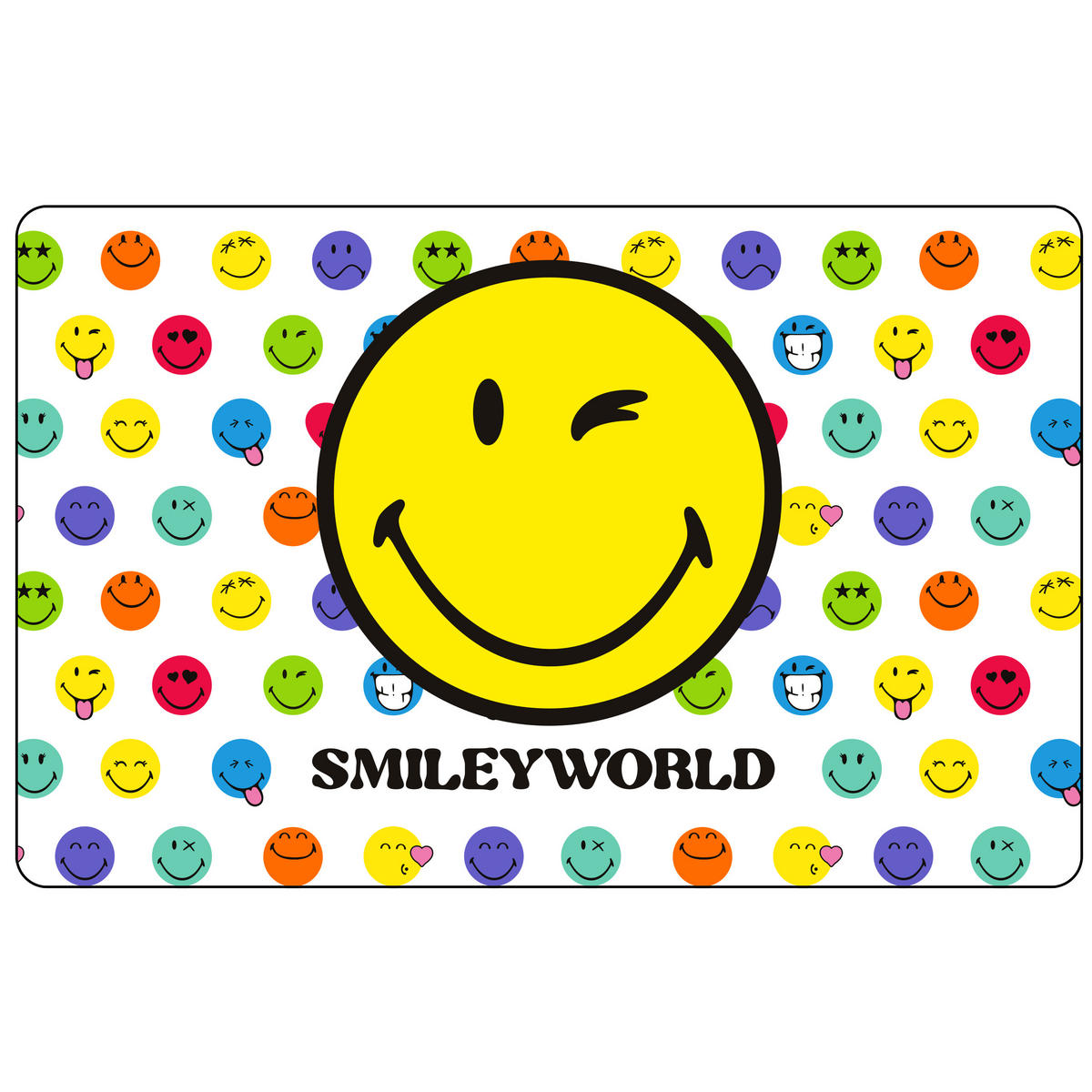 BROTDOSE Smiley Smileyworld Schwarz 17,5 x 12,8 x 6,9 cm - Schwarz, Kunststoff (17.5/6.9/12.8cm) - United Labels