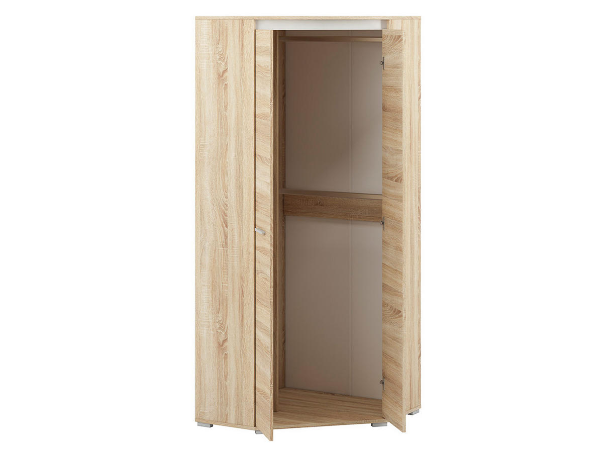 ECKSCHRANK Avo Sonoma Eiche, Absetzung austauschbar 82 / 82 / 200cm - Braun/Sonoma Eiche, Holz/Holzwerkstoff (82/200/82cm) - Feldmann-Wohnen