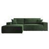 ECKSOFA Farese New Grün Cord - Schwarz/Grün, Kunststoff/Textil (267/167cm) - Selsey