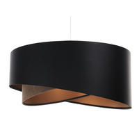 HÄNGELEUCHTE Schwarz 50/23 cm - Braun, Kunststoff (50/1.3/23cm) - ONZENO