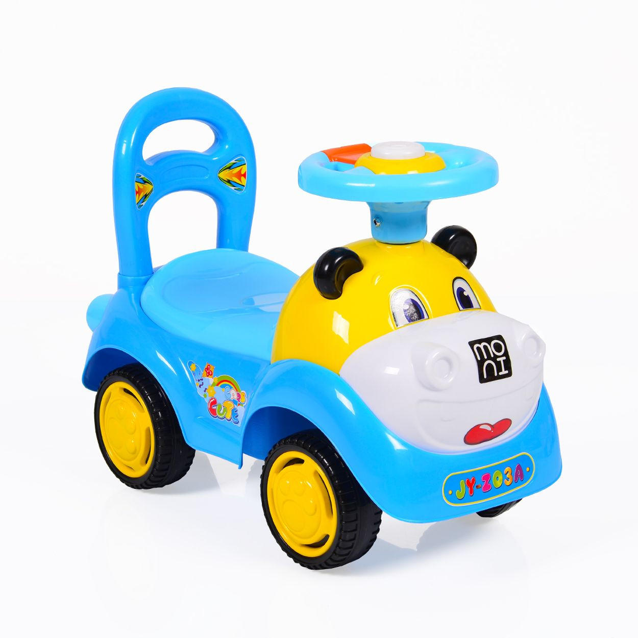 RUTSCHER Super Car blau lustiges Design, Melodien, Rückenlehne - Blau, Kunststoff (53/25/39cm) - Moni