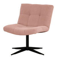 SESSEL - Schwarz/Rosa, Textil (67/82/74cm) - home24