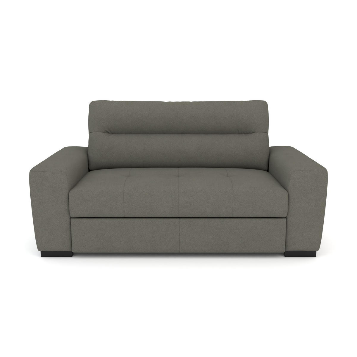 2-SITZER Carlisle Flachgewebe Grün 183/97/93 cm - Graubraun, Kunststoff/Textil (183/93/97cm) - foamnova