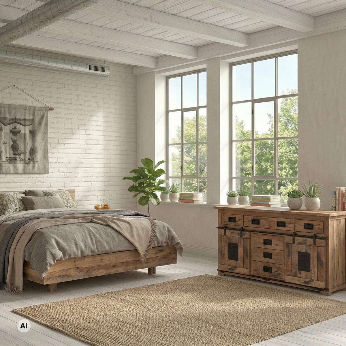 SIDEBOARD Florenz 150 x 45 x 90 cm - Schwarz/Braun, Holz/Metall (150/90/45cm) - Mr. Deko