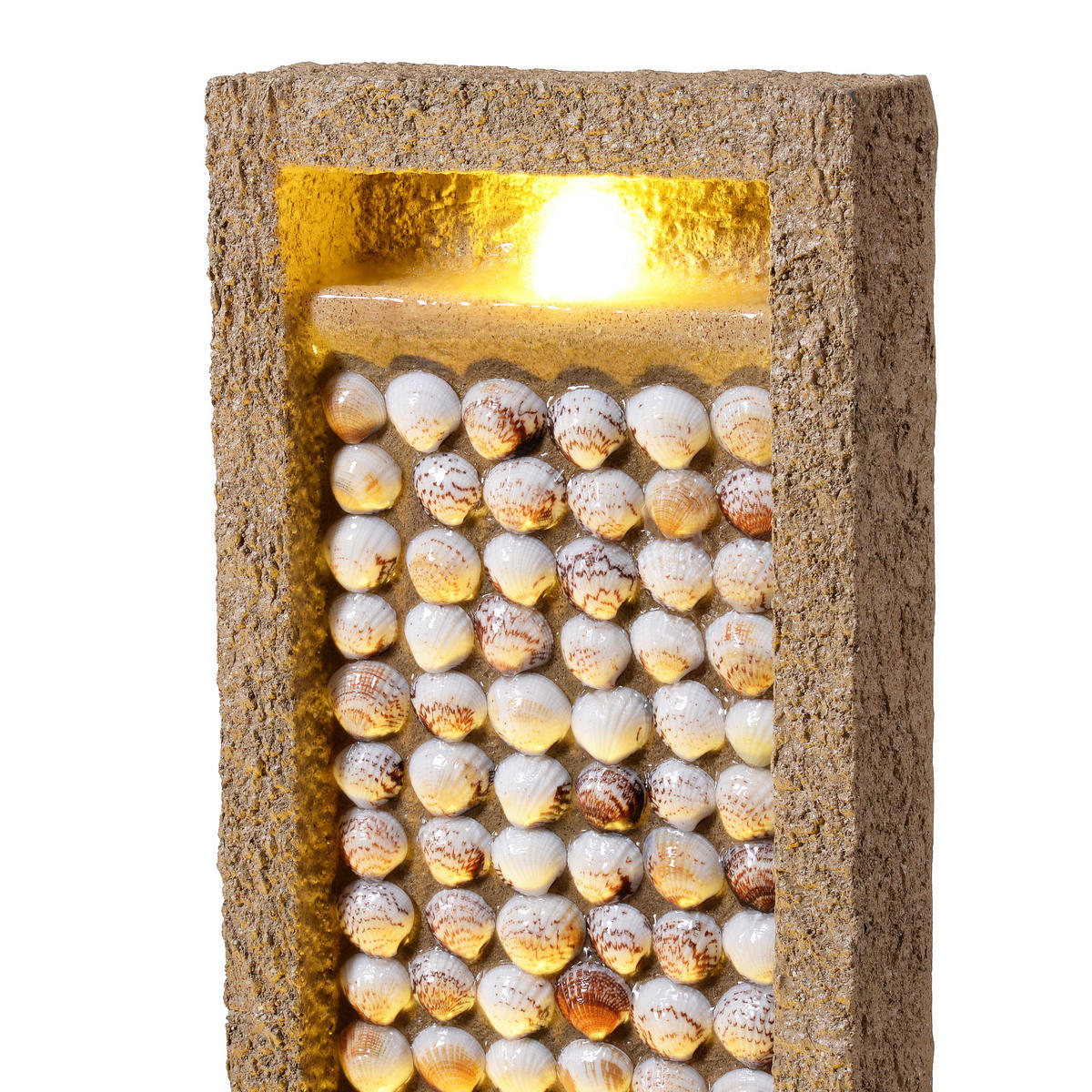 GARTENBRUNNEN Wasserfall braun - Braun, Kunststoff (34/22/92cm) - Teamson Home