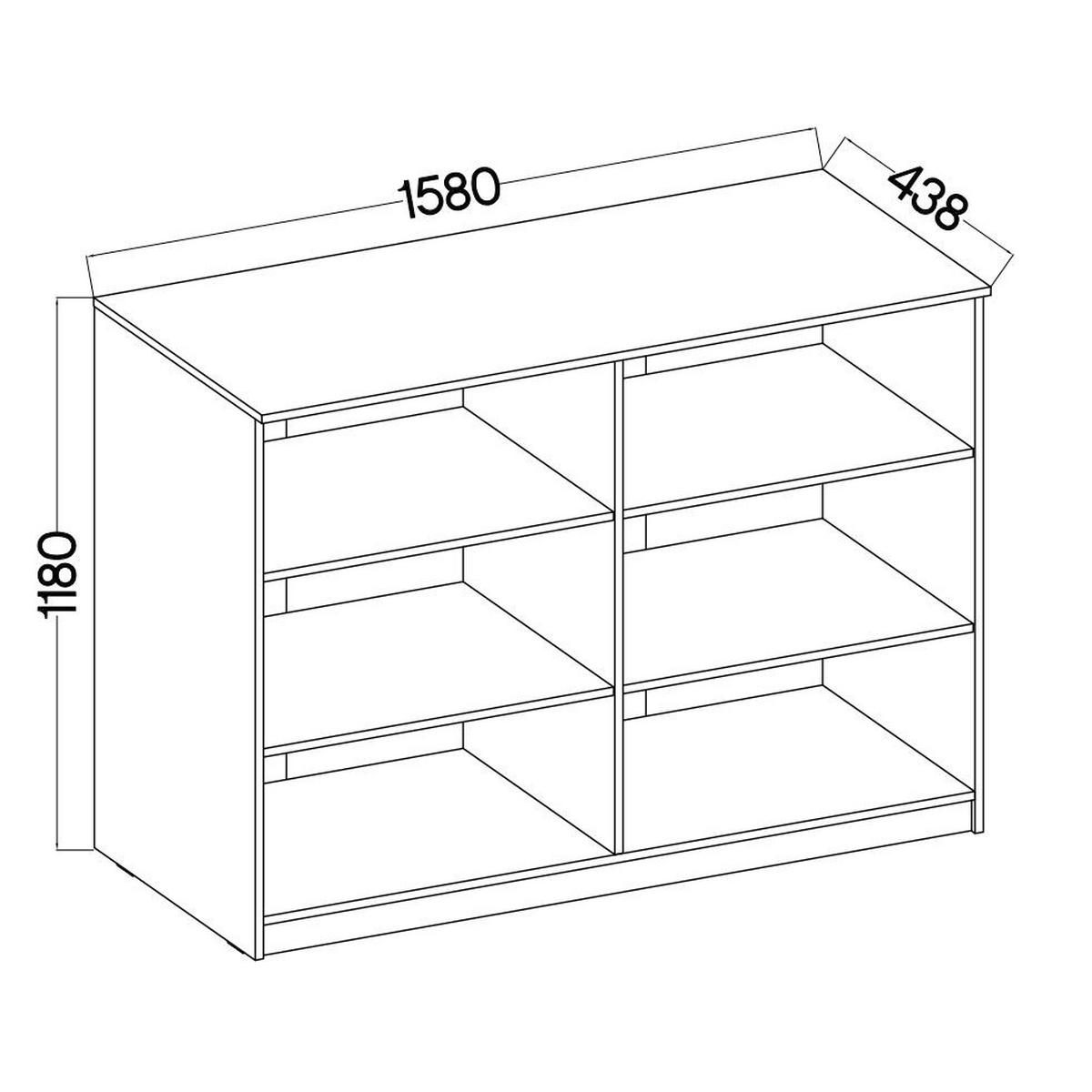 SIDEBOARD MALTESA 158/118/44 cm Eiche Artisan - Eiche Artisan, Holzwerkstoff (158/118/44cm) - MASSENO