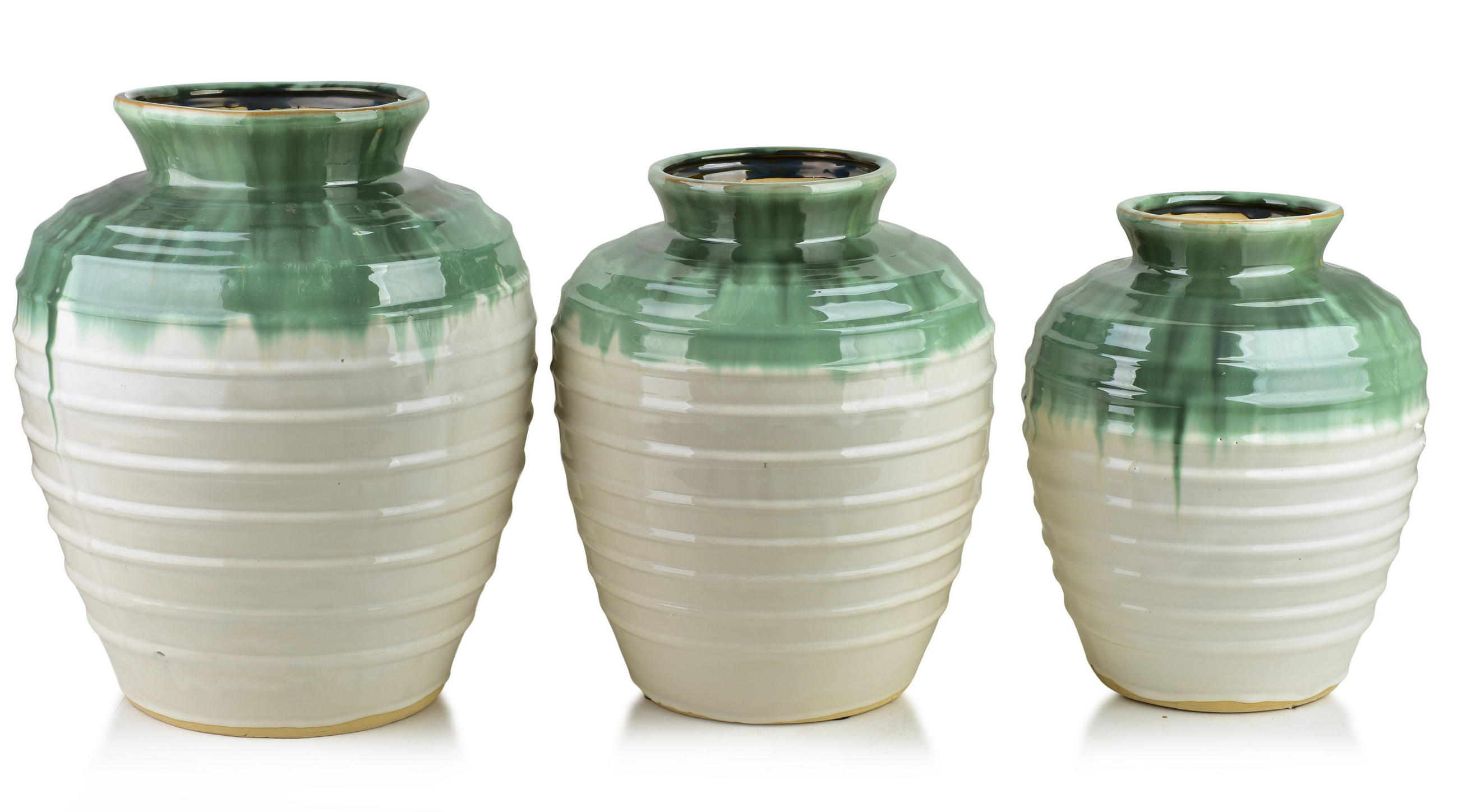 Thumbnail - Mondex Vase, Grün, Keramik, 39.5 cm, Dekoration, Vasen, Keramikvasen