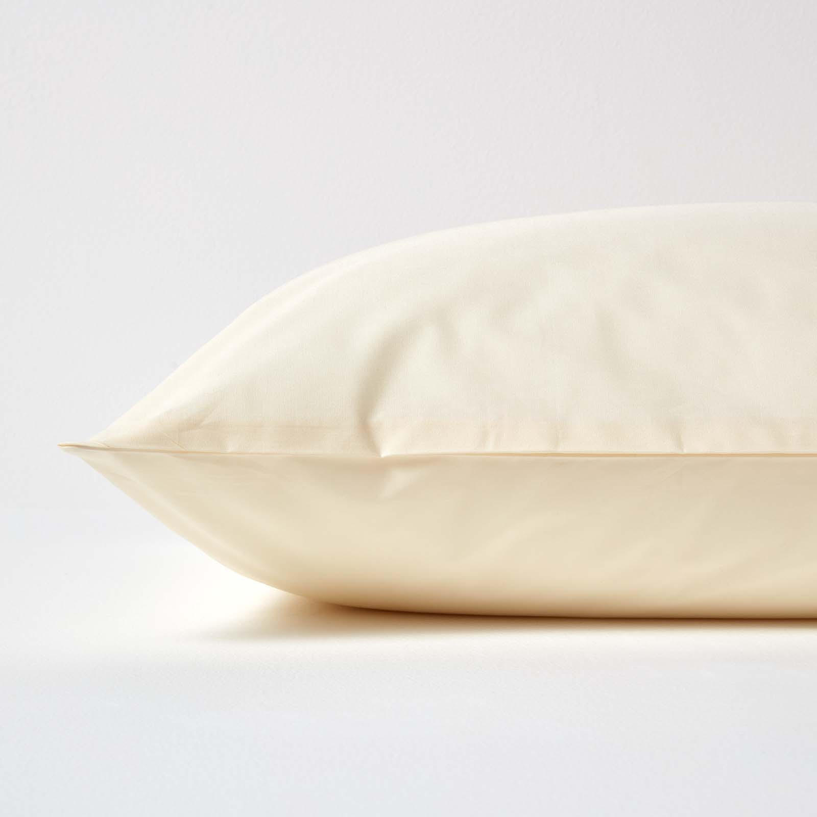 KISSENBEZUG Perkal, Ägyptische Baumwolle, Fadendichte 200 - Creme, Textil (60/60cm) - Homescapes