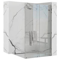 DUSCHWAND Rea Cortis 120 - Chromfarben, Glas (120.5/199.5cm) - REA