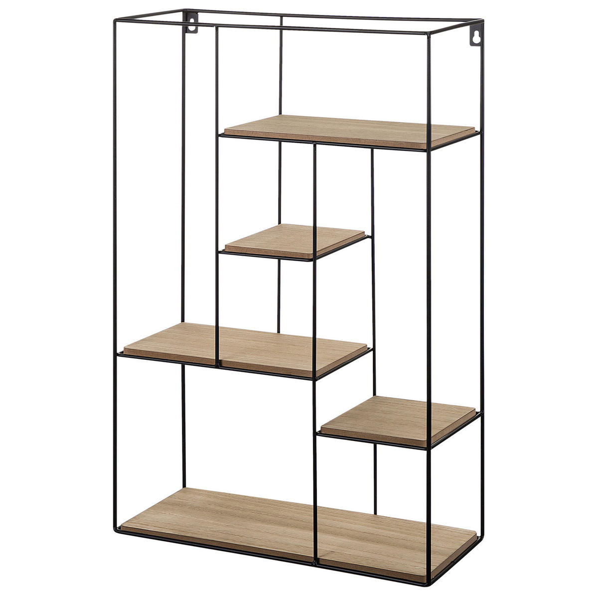 WANDREGAL 5 Fächer Laurel - Hellbraun, Holzwerkstoff (37/57/16cm) - Beliani