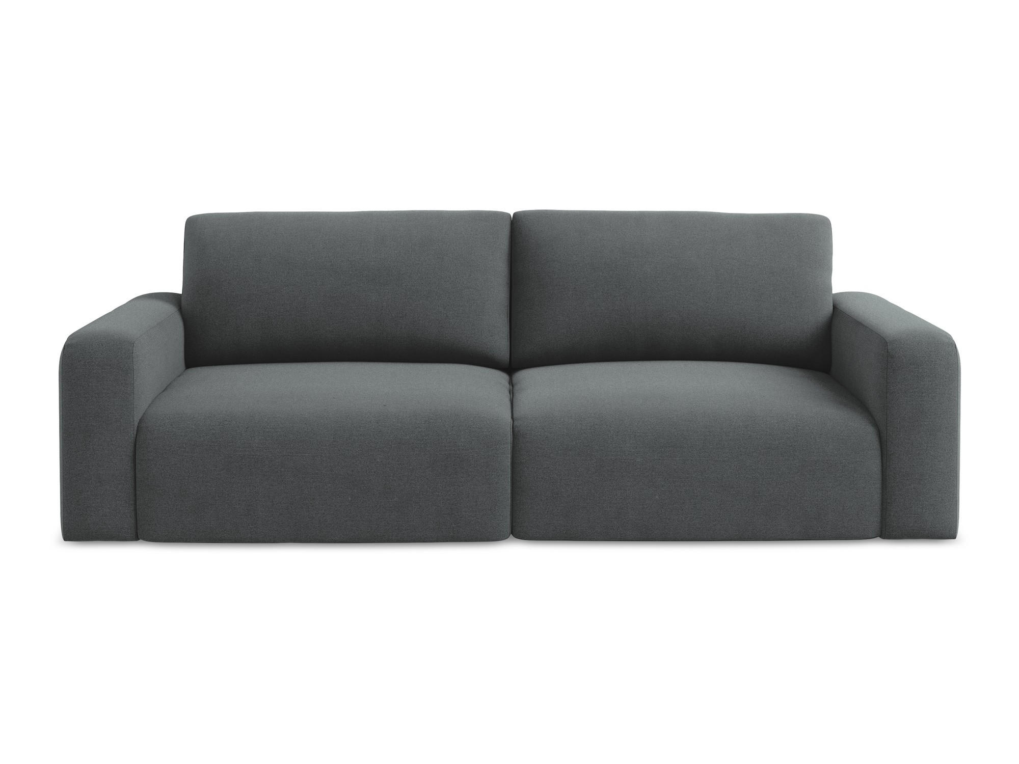 3-SITZER SOFA mit Schlaffunktion Strukturstoff Stoff Grau - Schwarz/Grau, Kunststoff/Textil (244/79/102cm) - Makamii