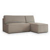 ECKSOFA BRISO P Beige Kordstoff mit Schlaffunktion - Beige, Holz (200/140cm) - MASSENO