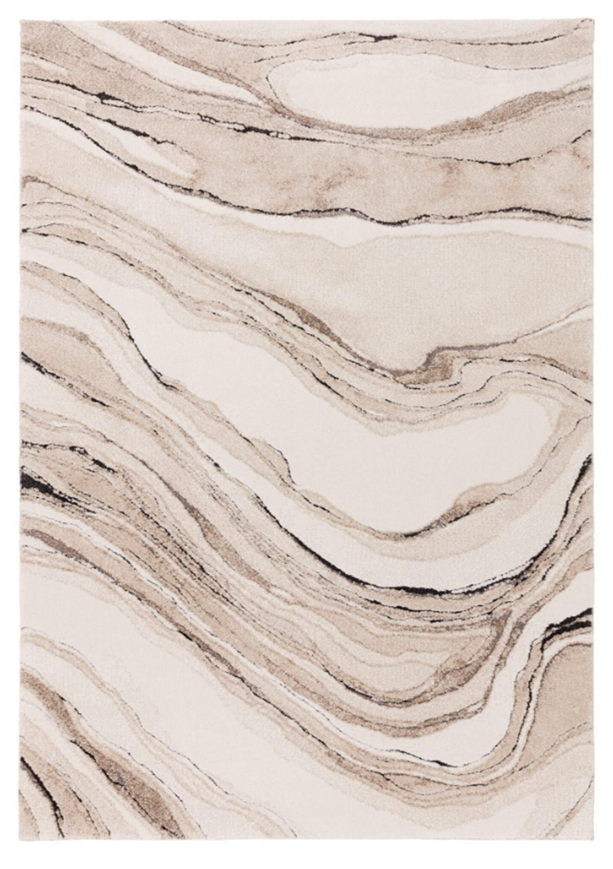 TEPPICH Flachgewebe SWELL Beige 120 x 170 cm - Beige, Textil (120/170cm) - Novatrend