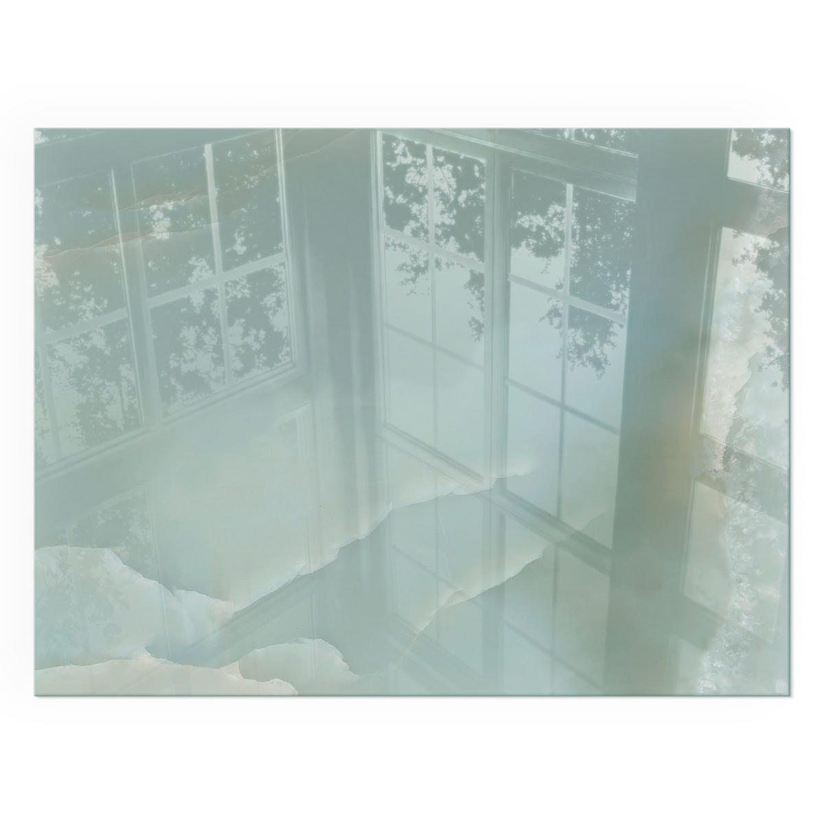 GLASPLATTE für Kamin 80x60 cm - Türkis, Glas (80/60/0.4cm) - TULUP